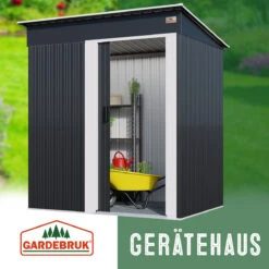 Geräteschuppen Anthrazit Metall 181x162x86cm -GartenMeister Verkäufe bcc8168783faa57604e2164a53929c5e de 994551d 10 1