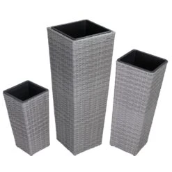 Polyrattan Blumentopf 3er-Set Grau -GartenMeister Verkäufe bf1f4630c2498d9ee123b8434d64a2b0 de 108644d 5
