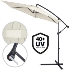 Ampelschirm Creme Alu Ø330cm UV-Schutz 50+ -GartenMeister Verkäufe c00c7d25031e0e62efe46c3001b0fa85 de 104085g 3