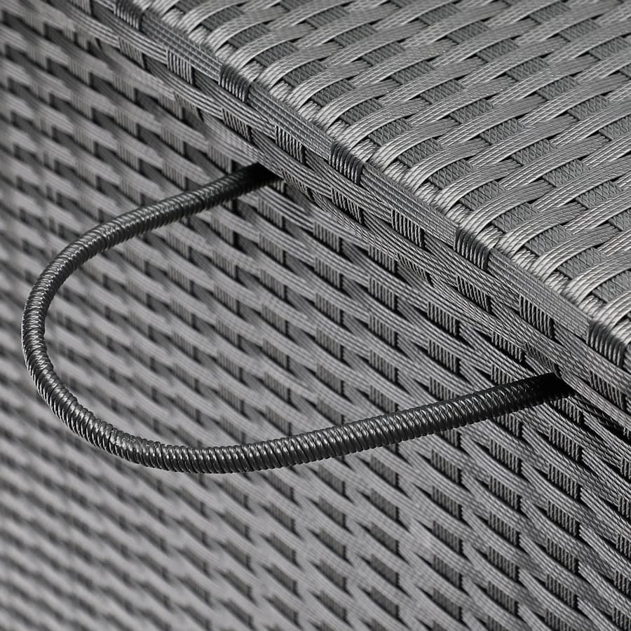 Polyrattan-Auflagenbox Schwarz 150x77x73cm Mit Rollen 4 Polyrattan-Auflagenbox Schwarz 150x77x73cm Mit Rollen – Bild 4