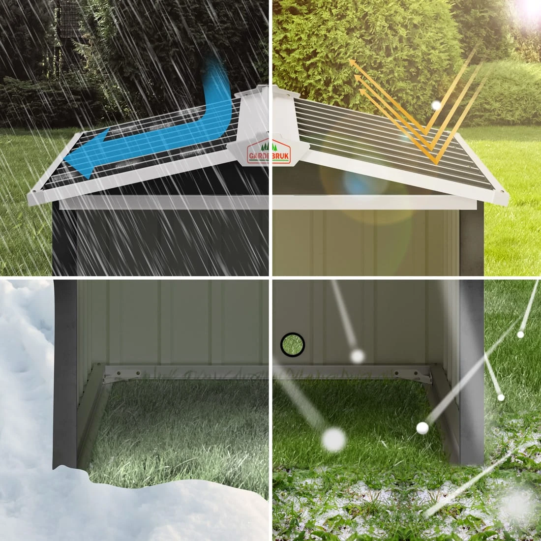 Mähroboter Garage Anthrazit Metall 86x100x63cm 6 Mähroboter Garage Anthrazit Metall 86x100x63cm – Bild 6