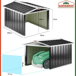 Mähroboter Garage Anthrazit Metall 86x100x63cm 16 Mähroboter Garage Anthrazit Metall 86x100x63cm -GartenMeister Verkäufe c36f4a618e88f5ffa1d47688a431cc11 de 109174d 11 1 1