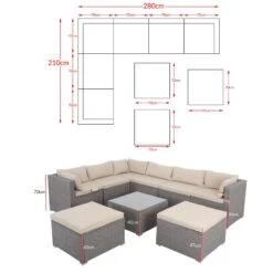Polyrattan Ecklounge XXL Creme/Beige Inkl. Kissen -GartenMeister Verkäufe c37c276ecdfce2d04a53fe405912582b de 995170d 12 1