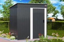 Geräteschuppen Anthrazit Metall 181x162x86cm -GartenMeister Verkäufe c519e2494e5a3522885e28f898c32035 de 994551g2 1 1