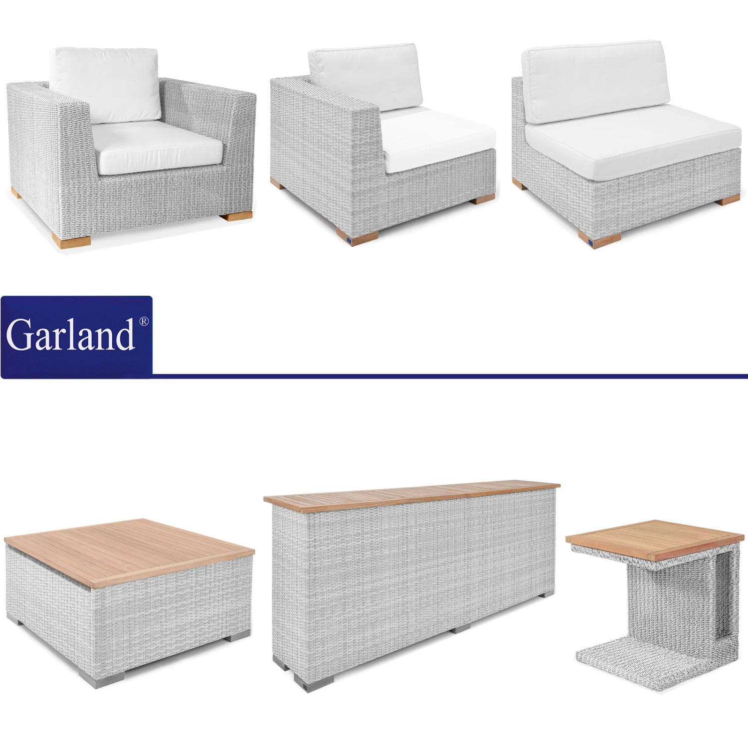 Polyrattan Sessel Havanna Weiß/Grau 5 Polyrattan Sessel Havanna Weiß/Grau – Bild 5