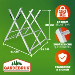 Holzsägebock Metall Verzinkt 83x81x88cm -GartenMeister Verkäufe c64e6e584466345e305639691f054123 03 102049 on dts web low de 1