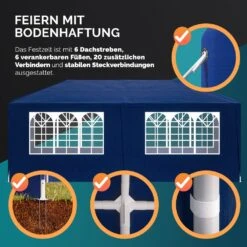 Festzelt Rimini Blau 3x6m UV-Schutz 50+ -GartenMeister Verkäufe c7f84532a3c7cb726d4aa74ea507a81f 06 109736 on dts web low de