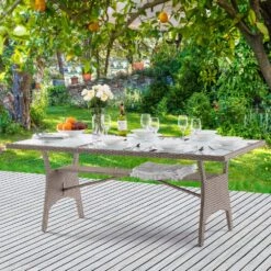 Polyrattan Gartentisch Takeo Creme 190x90x74cm Glas -GartenMeister Verkäufe c962801ffefcd14140462bbbae3a5f68 de 995694d 18 1 1