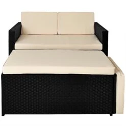 Polyrattan Bank Schwarz/Creme Mit Stauraum -GartenMeister Verkäufe ca7f8f4a15829130ecc562e91065eb71 de 991016d 5 1