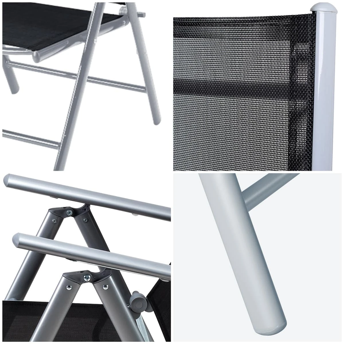 Garten-Sitzgruppe Bern 5-tlg. Silber Alu 2 Garten-Sitzgruppe Bern 5-tlg. Silber Alu – Bild 2