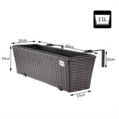 Polyrattan Blumenkasten 2er-Set Braun -GartenMeister Verkäufe cfc8d2e948db1c52eb86400218c84c0b de 108063d 10