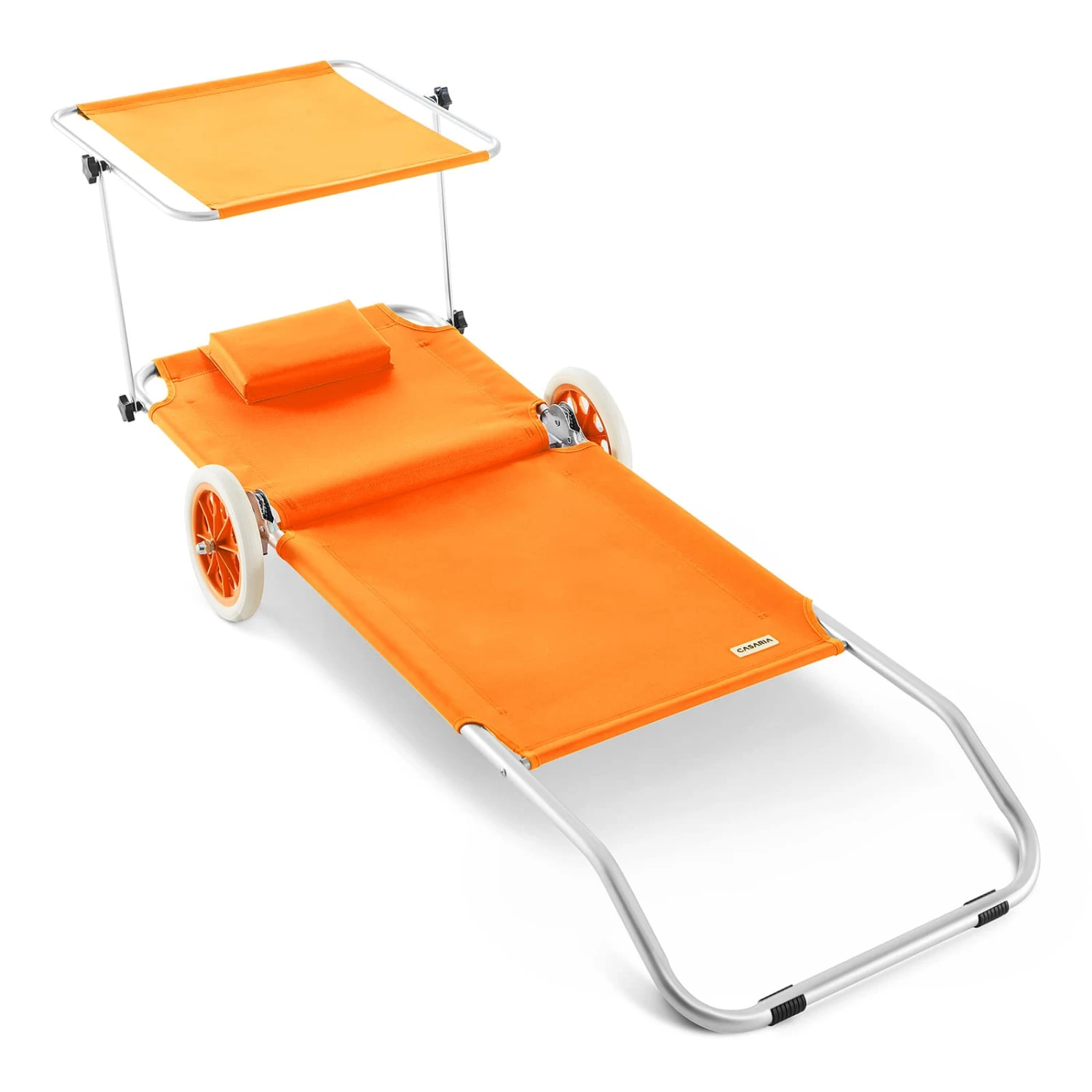 Sonnenliege Kreta Orange Alu Mit Rollen 3 Sonnenliege Kreta Orange Alu Mit Rollen – Bild 3