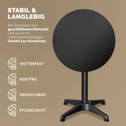 Stehtisch Schwarz Alu Ø60cm Klappbar, Höhenverstellbar -GartenMeister Verkäufe d2ae62c5de7476f0ee35bf17a95397a6 06 109703 on dts amz high de 1 1