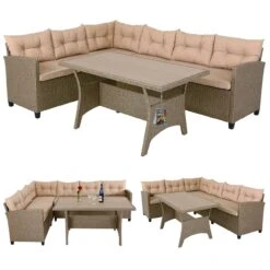 Polyrattan Ecklounge Creme/Beige Inkl. Kissen -GartenMeister Verkäufe d310330ee3985c50abc008b4715f2a5c a de 993325g 1 1
