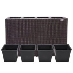Polyrattan Blumentopf Braun 95x27x60cm -GartenMeister Verkäufe d3f53c3ba8b228635bafd3a7d8851889 de 106643d 1