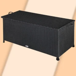 Polyrattan Auflagenbox Schwarz 122x56x61cm Griffe -GartenMeister Verkäufe d581694de0ffdb9c3054736457f885db de 102318d 2 1