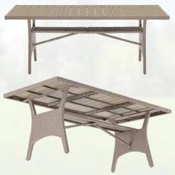 Polyrattan Gartentisch Takeo Creme 190x90x75cm WPC -GartenMeister Verkäufe d5b1c953a010c2f2c1c8623a43c116c4 de 995690d 01 1