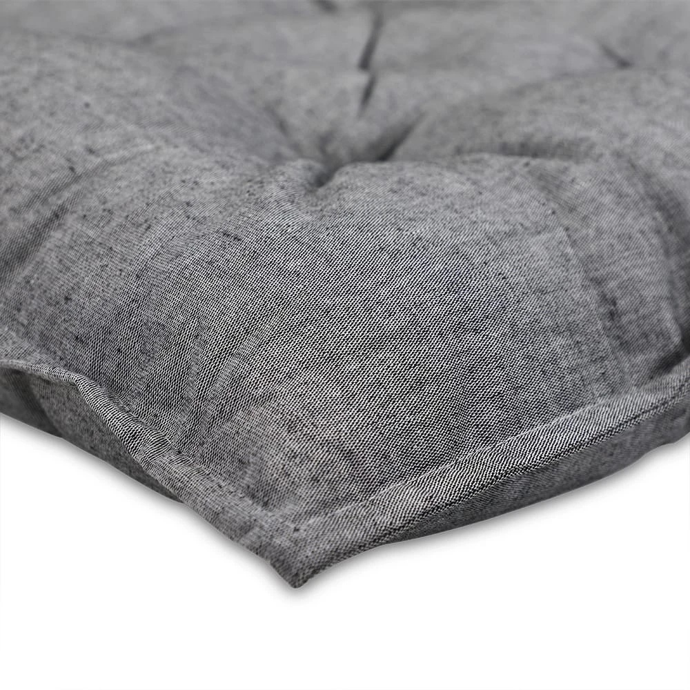 Sitzkissen 4er-Set Hellgrau Meliert 40x40x8cm 3 Sitzkissen 4er-Set Hellgrau Meliert 40x40x8cm – Bild 3