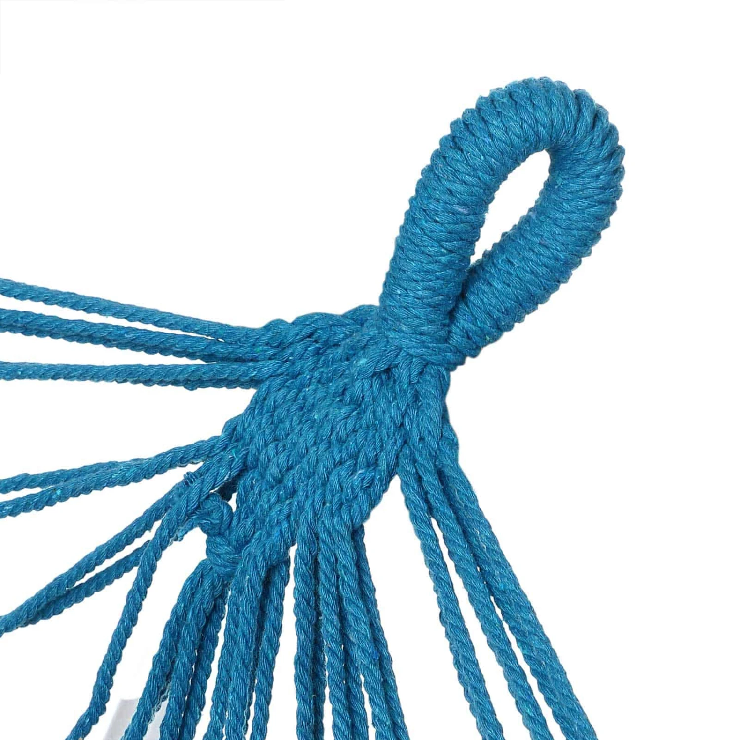 Hängematte Blau 210x150cm Mit Fransen 6 Hängematte Blau 210x150cm Mit Fransen – Bild 6