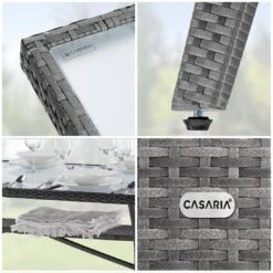 Polyrattan Gartentisch Takeo Grau 190x90x74cm Glas -GartenMeister Verkäufe d8ad9d08d54312bb0e3c020178349a97 de 995695d 07 1