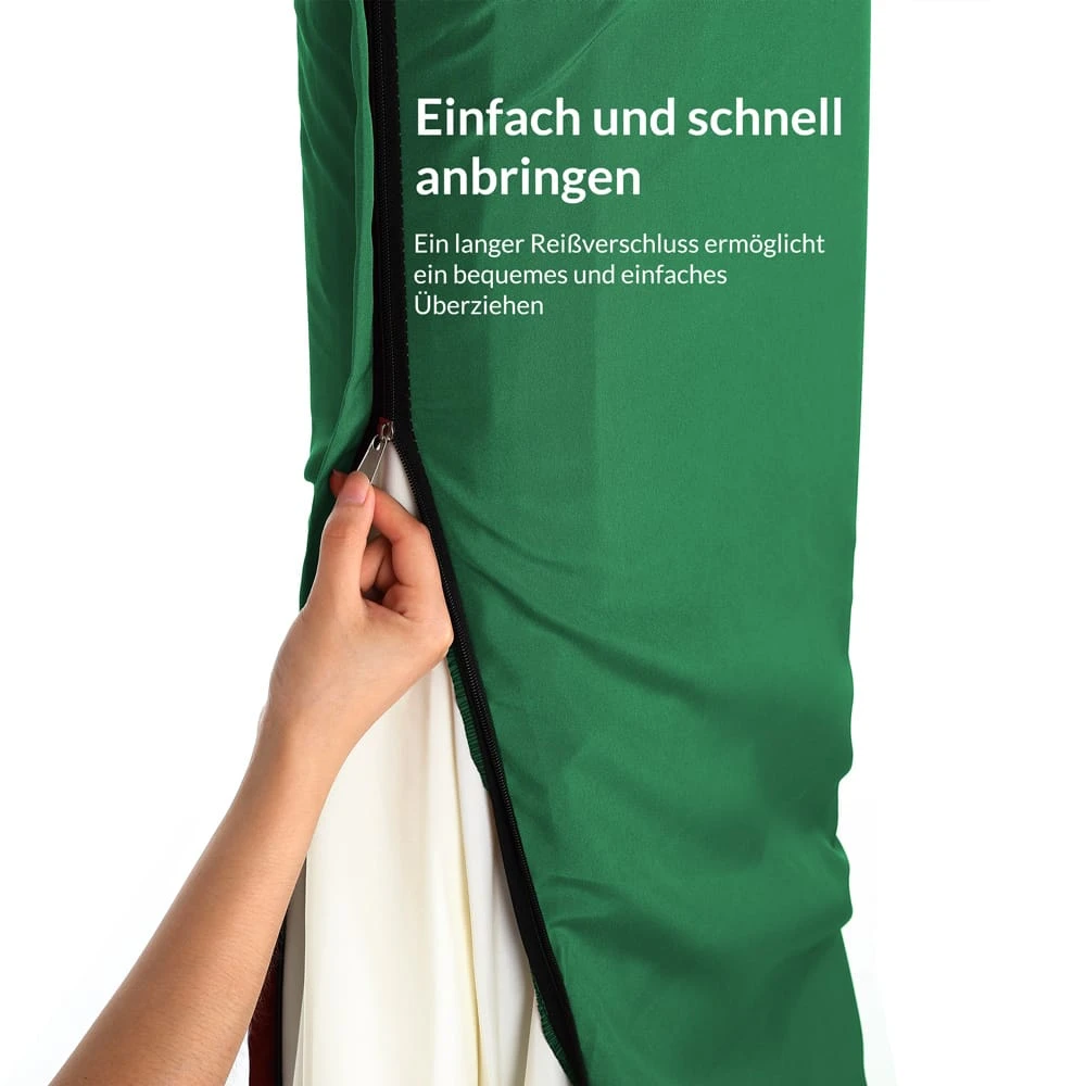 Abdeckung Ampelschirm Sonnenschirm Grün 3,5m 10 Abdeckung Ampelschirm Sonnenschirm Grün 3,5m – Bild 10