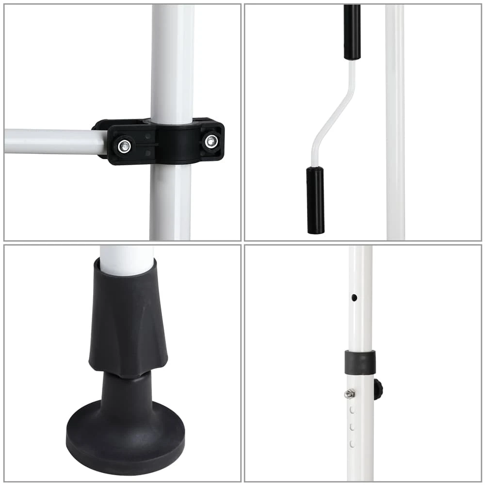 Klemmmarkise Weiß/Grau 350cm 7 Klemmmarkise Weiß/Grau 350cm – Bild 7