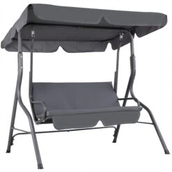 Hollywoodschaukel Anthrazit Mit Sonnendach