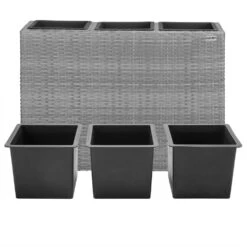 Polyrattan Blumentopf Grau 83x30,5x60cm -GartenMeister Verkäufe dc803ad3703c30ce72bbf03ab63927bc de 108642d 1