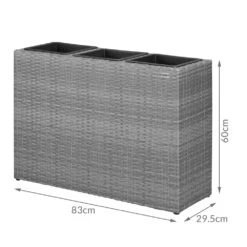 Polyrattan Blumentopf Grau 83x30,5x60cm -GartenMeister Verkäufe dcca82d4047d86d9426659b8c23b6143 de 108642d 5