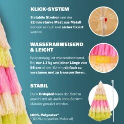 Sonnenschirm Hawaii Bunt Ø160cm UV-Schutz 30+ -GartenMeister Verkäufe dea78cdeab396b9d8bd663a02dc6b1d6 04 109182 on dts web low de 1
