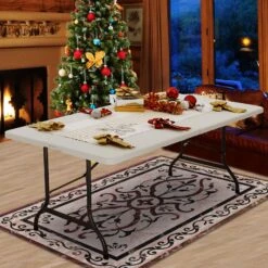 Gartentisch Weiß Kunststoff 220x70x72cm Klappbar -GartenMeister Verkäufe e1da3bf47391aa63560edc2bf1f2895a 02 107733 on amb web low de 1