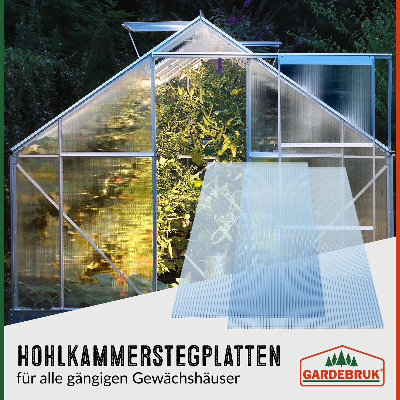 Hohlkammerstegplatten 14er-Set Transparent 10,25m² 18 Hohlkammerstegplatten 14er-Set Transparent 10,25m² – Bild 18