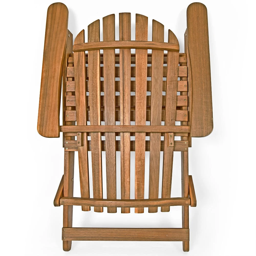 Liegestuhl Adirondack 2er-Set Akazienholz + Fußstützen 5 Liegestuhl Adirondack 2er-Set Akazienholz + Fußstützen – Bild 5