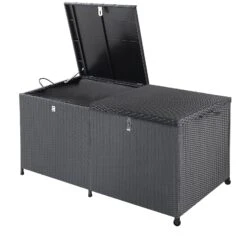 Polyrattan-Auflagenbox Schwarz 150x77x73cm Mit Rollen 30 Polyrattan-Auflagenbox Schwarz 150x77x73cm Mit Rollen -GartenMeister Verkäufe e4d530c6a1641d765cbbe5fc0bf33f61 de 108343d 15