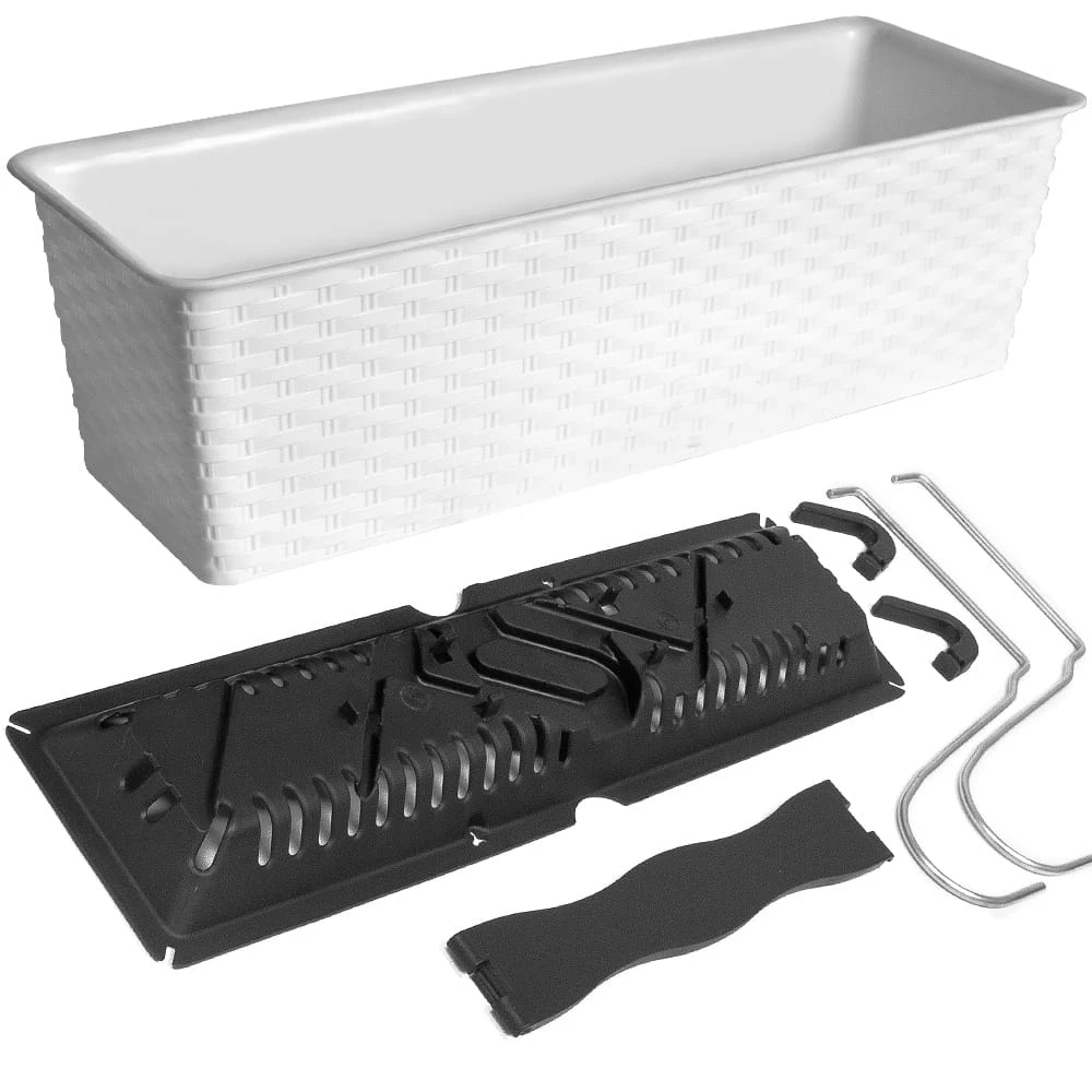 Balkonkasten Ratolla Weiß 49x16x17,5cm 1 Balkonkasten Ratolla Weiß 49x16x17,5cm