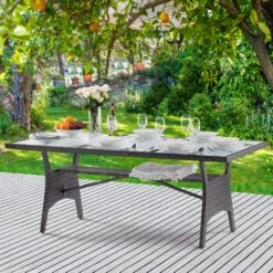 Polyrattan Gartentisch Takeo Grau 190x90x74cm Glas -GartenMeister Verkäufe eb4ab150abe16cdca496e93a98bd0041 de 995695d 18 1