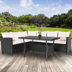 Polyrattan Lounge-Set Schwarz/Creme WPC Tischplatte 15 Polyrattan Lounge-Set Schwarz/Creme WPC Tischplatte -GartenMeister Verkäufe ebd200b2925de9ee5f1b7eb17d73b5d2 de 994854d 14 1