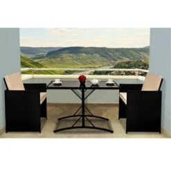 Polyrattan Garten-Sitzgruppe Patio 3-tlg. Glasplatte -GartenMeister Verkäufe ebdb32e8c6d9d9d56ac90b372463d5cd de 991497d 26 1