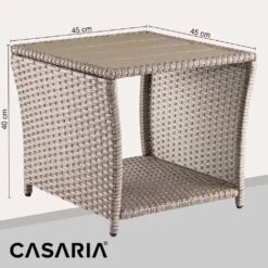 Polyrattan Beistelltisch Vedis Creme 45x45x40cm -GartenMeister Verkäufe ebfa23633aa479d61e40e8d427f4decd de 109510d 01 1