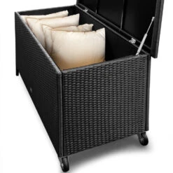 Polyrattan-Auflagenbox Schwarz 117,5x55x64,5cm Mit Rollen -GartenMeister Verkäufe ef2781ee5e16a1383bd52242bb86d63f de 102171d 4