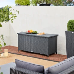 Polyrattan Auflagenbox Schwarz 122x56x61cm Griffe -GartenMeister Verkäufe f0304e25d2d8c66b0f618aba13916bfa de 102318d 13