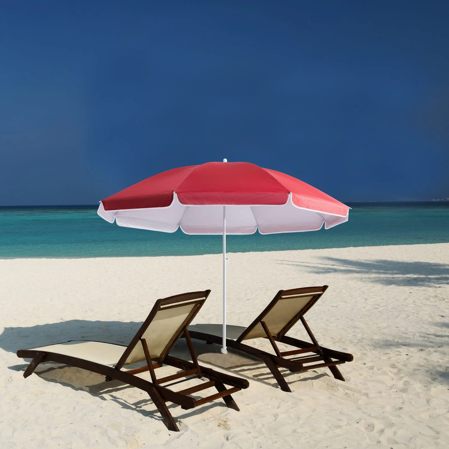 Sonnenschirm Cyprus Rot 180cm Neigefunktion 7 Sonnenschirm Cyprus Rot 180cm Neigefunktion – Bild 7