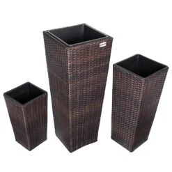 Polyrattan Blumentopf 3-tlg. Braun -GartenMeister Verkäufe f3d138dfd5fdbc3b3220453ac20b5b41 de 106645d 5