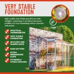 Alu Beistellgewächshaus 190x122x202cm Mit Fundament -GartenMeister Verkäufe f5da53f79650dc93f40785b843f08176 02 991464 on fs m web low uk