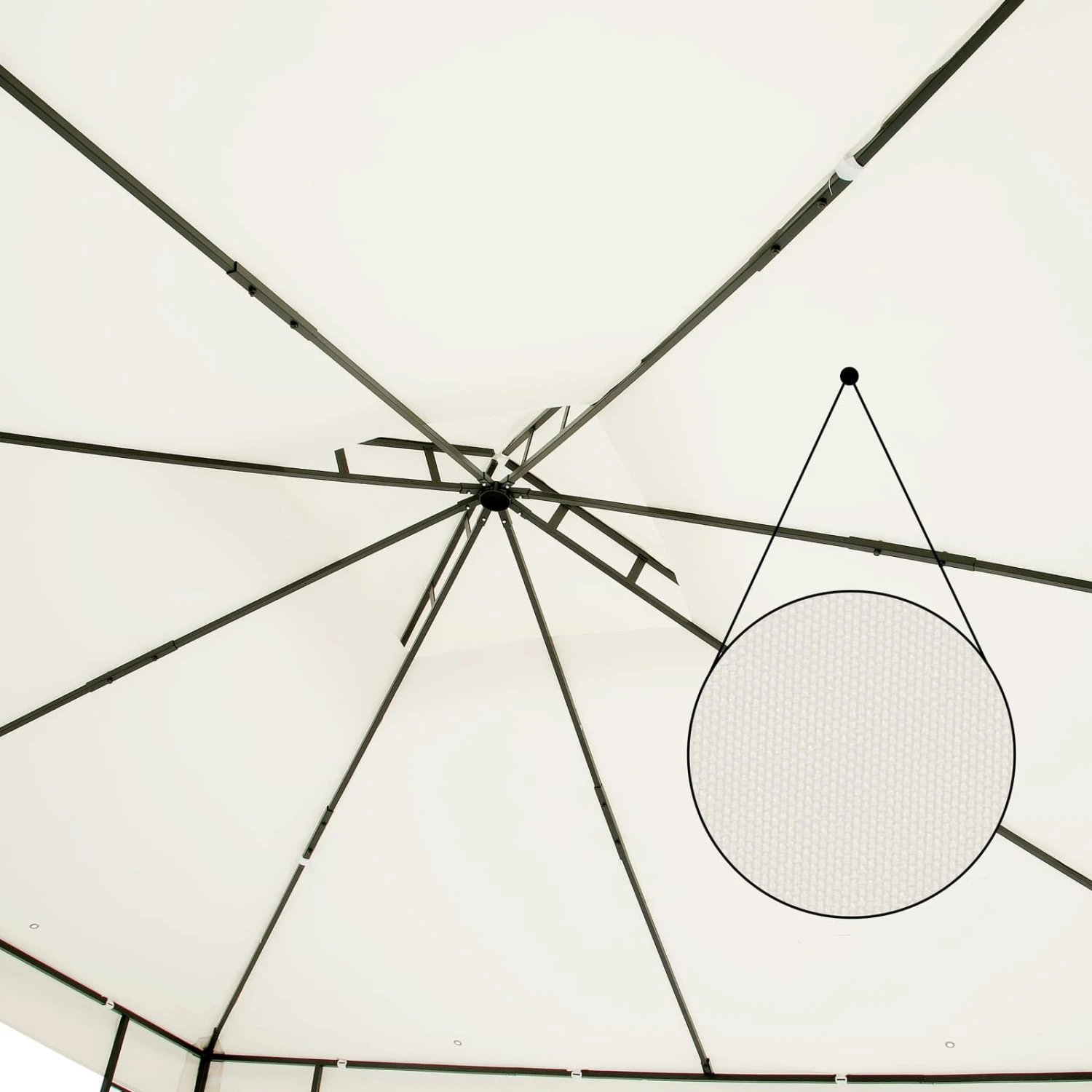 Pavillon Lorca Creme 3x3m 2 Pavillon Lorca Creme 3x3m – Bild 2