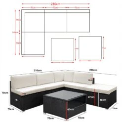 Polyrattan Ecklounge Schwarz/Creme Dicke Rückenpolster -GartenMeister Verkäufe f73aa04199db616550584640fb58c4a1 de 995176d 3 1