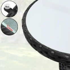 Polyrattan-Tisch Schwarz Rund Ø60cm -GartenMeister Verkäufe f7b887a29527b04c648f2ccdd8541a83 de 105691d 1 1