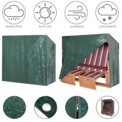 Abdeckung Strandkorb Grün 165x125x90cm