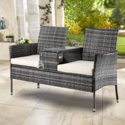 Polyrattan Kino Bank Grau/Beige 143x55x88cm -GartenMeister Verkäufe fbcce127fb1708c4abec9fcdc2185b5d de 109331d 11