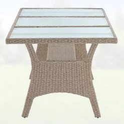 Polyrattan Gartentisch Takeo Creme 190x90x74cm Glas -GartenMeister Verkäufe fd1628cceb35133058727ab472720a49 de 995694d 21 1